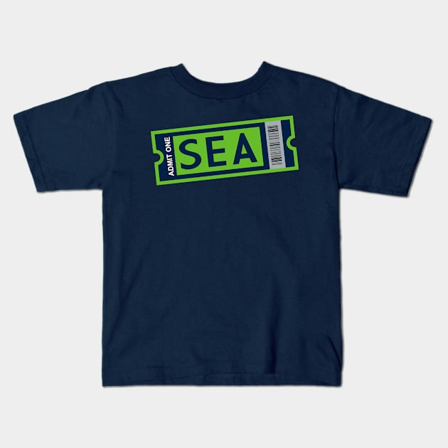 SEA Football Ticket Kids T-Shirt by CasualGraphic